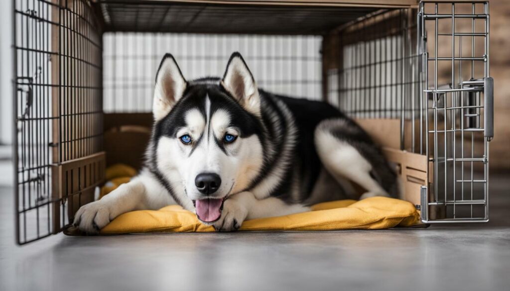 Crate training for Huskies