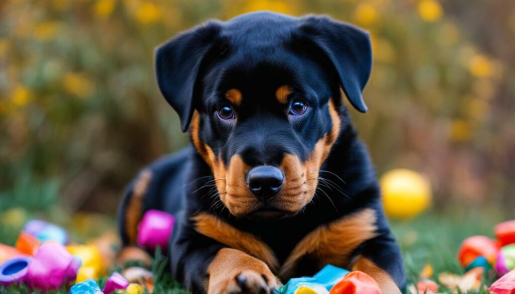 Durable chew toy for Rottweilers