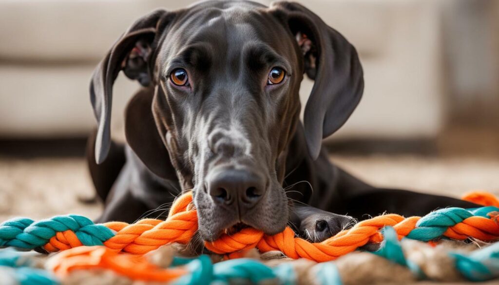 Indestructible cotton rope and Nylabone XXL Power Chew Toy