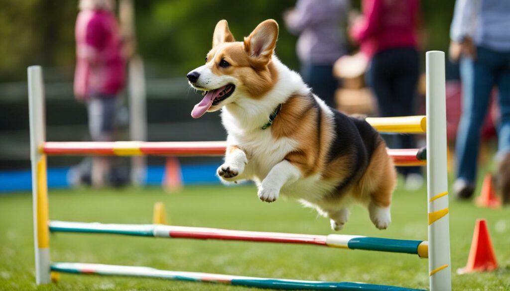 Pembroke Welsh Corgi enjoying advanced training and activities