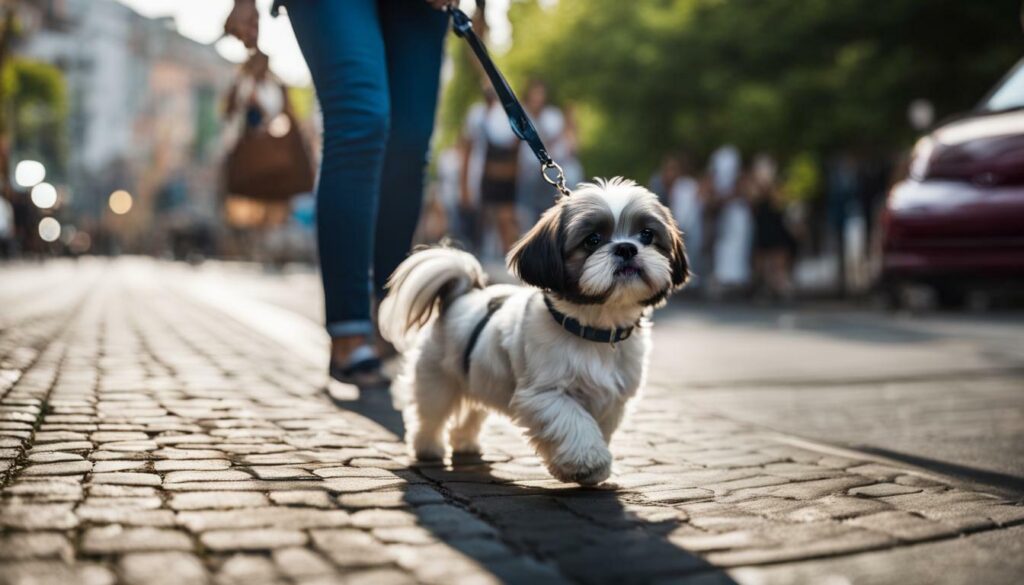 Shih Tzu leash training