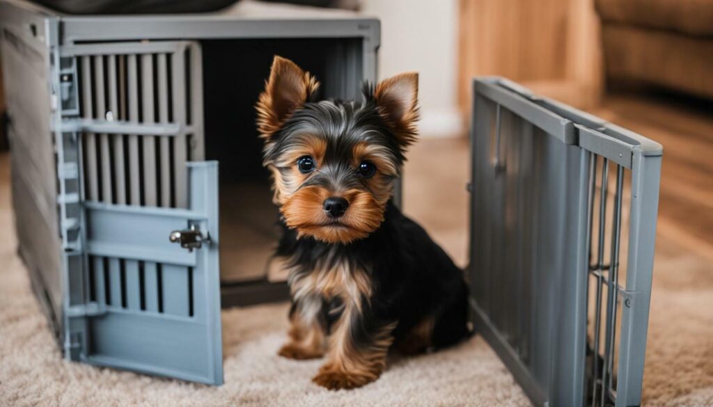 Yorkshire Terrier crate training