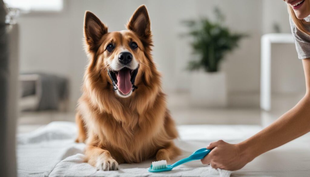 dog teeth brushing training