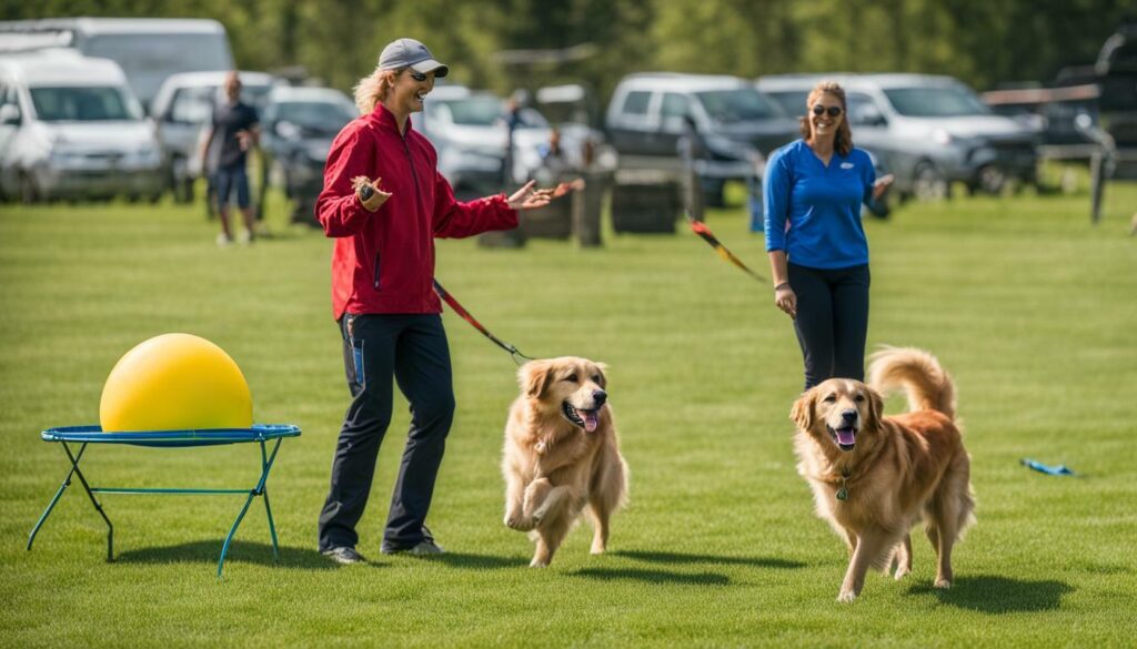 dog trainer with a dog