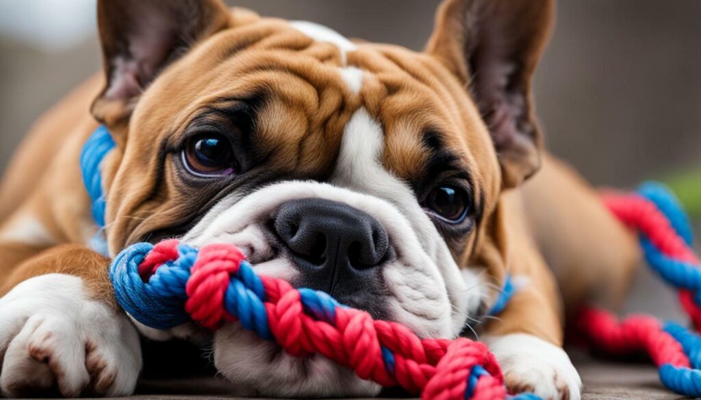 rope tug toy for Bulldog