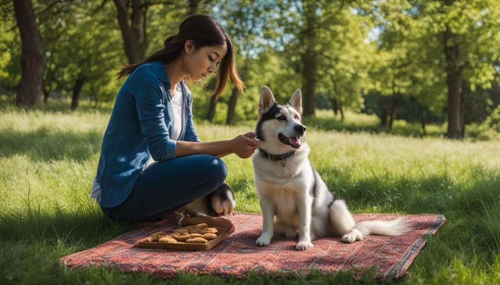 training a dog for PTSD support