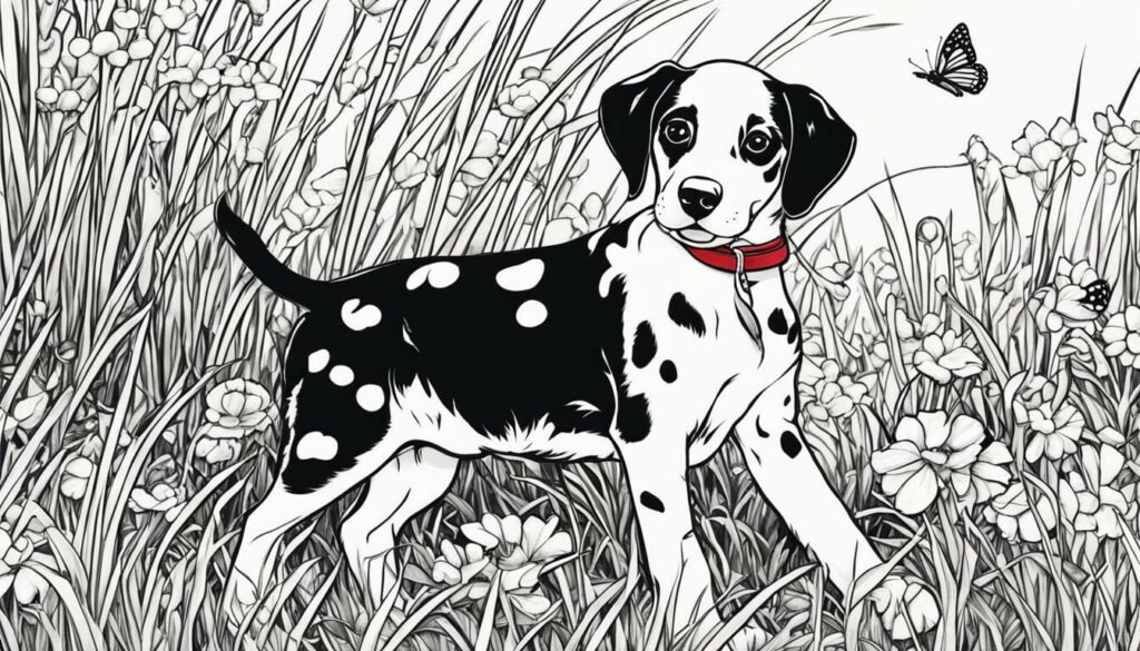 Dalmatian puppy coloring page